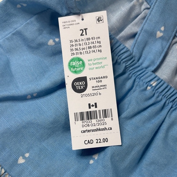 OshKosh B'gosh Light Blue Patterned Dress - Picture 3 of 3